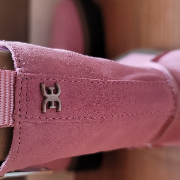 Sam Edelman Pink Hibiscus Leather Lue Boots Size 8.5 - Picture 10 of 10